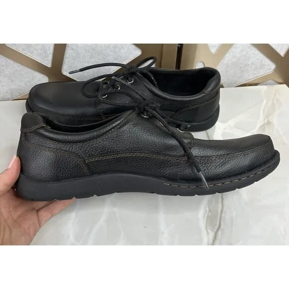 new Boc B.O.C BORN  Men Oxford Lace Up Black Casual Shoes Black Leather Sz 12