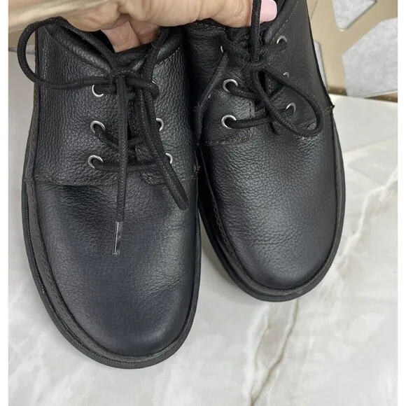 new Boc B.O.C BORN  Men Oxford Lace Up Black Casual Shoes Black Leather Sz 12