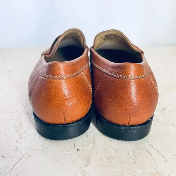NEW Brass Boot Walking Glove Leather Shoes 10.5 W Saddle Tan Brown Penny Loafers