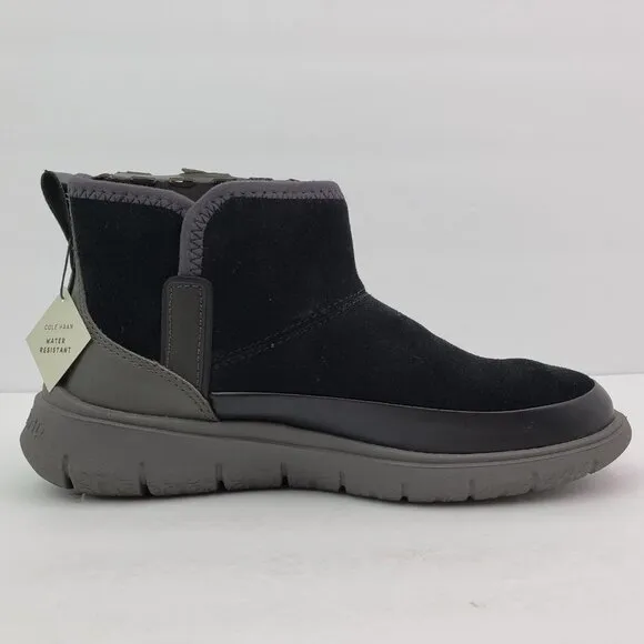 NEW Cole Haan ZeroGrand Womens Size 6 Black Suede Winter Snow Ankle Bootie Boots