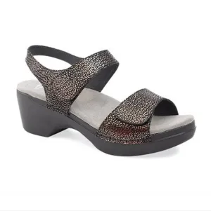 NEW Dansko Sonnet Metallic Black Sandals
