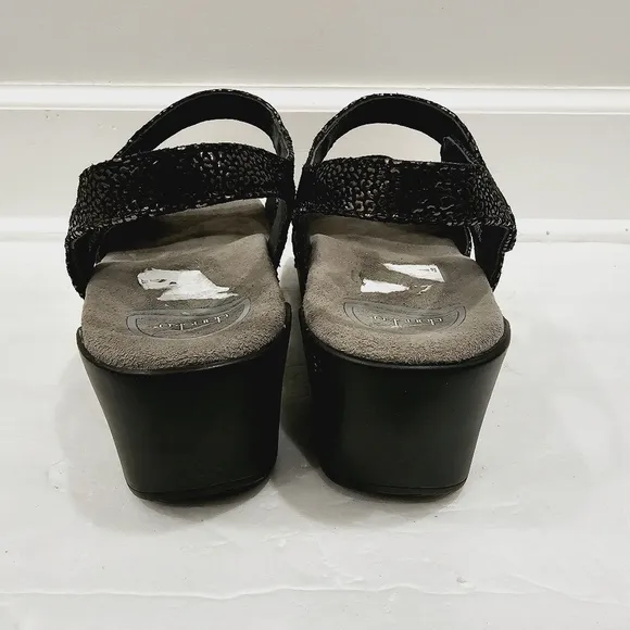 NEW Dansko Sonnet Metallic Black Sandals