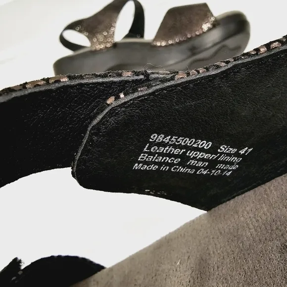 NEW Dansko Sonnet Metallic Black Sandals
