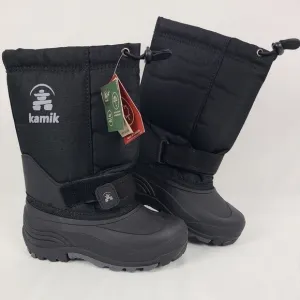 NEW Kamik Waterproof -40F Winter Snow Boots Youth Juniors Sz 2 Rocket Black NIB