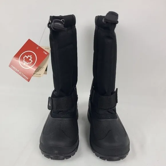 NEW Kamik Waterproof -40F Winter Snow Boots Youth Juniors Sz 2 Rocket Black NIB
