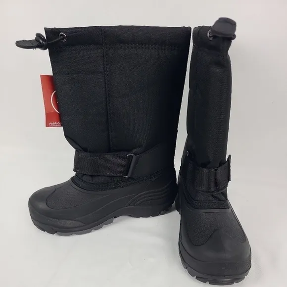 NEW Kamik Waterproof -40F Winter Snow Boots Youth Juniors Sz 2 Rocket Black NIB