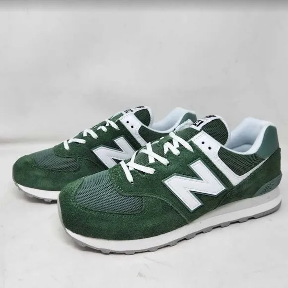 New men's 11.5 New Balance X J Crew 574 sneakers in Green White U574FGG