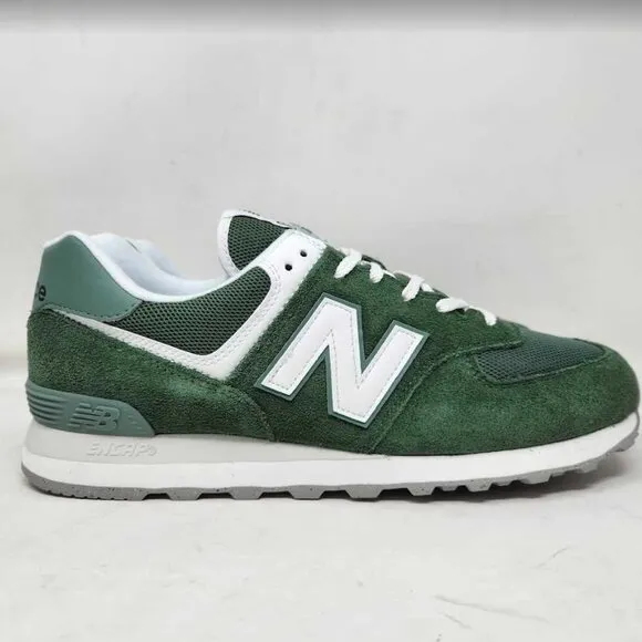 New men's 11.5 New Balance X J Crew 574 sneakers in Green White U574FGG