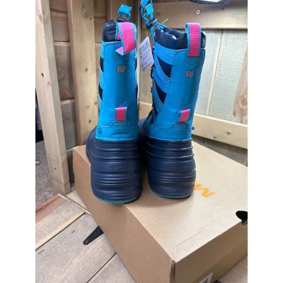 NEW Merrell SNW QST 3.0 Girls Size 6M Turq/Pink Snow Boots