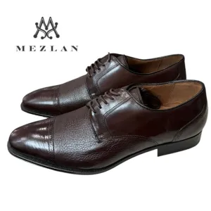 New Mezlan E6827 Brown Leather Men's Oxford Lace-up Dress Shoes 10