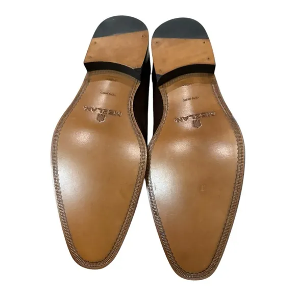 New Mezlan E6827 Brown Leather Men's Oxford Lace-up Dress Shoes 10