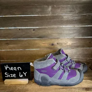 New NWOB Big Kids Keen Knotch Purple Winter Snow Lined Ankle‎ Boots Size 6 Y