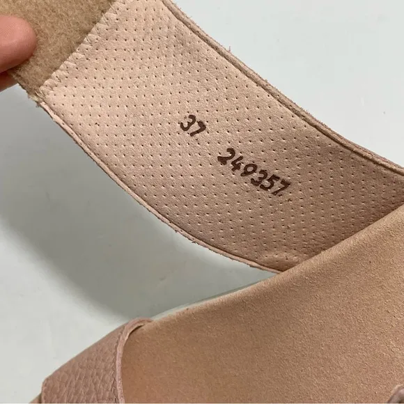 NEW Romika Borneo 01 Adjustable Leather Slide Sandals Nude Women’s Size EU 37