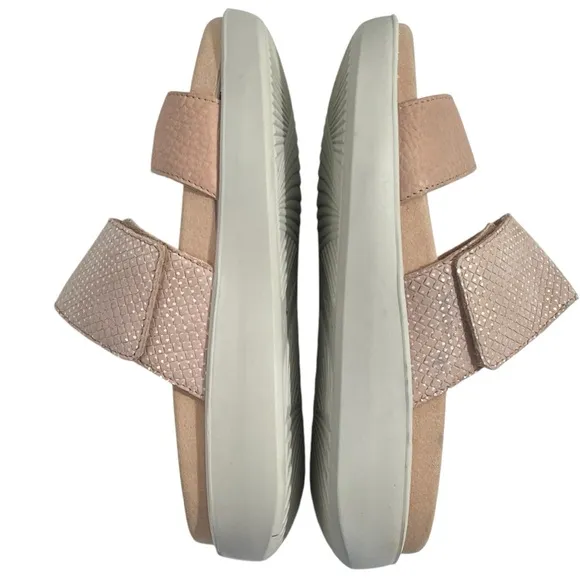 NEW Romika Borneo 01 Adjustable Leather Slide Sandals Nude Women’s Size EU 37