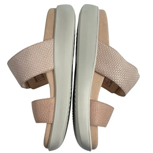 NEW Romika Borneo 01 Adjustable Leather Slide Sandals Nude Women’s Size EU 37