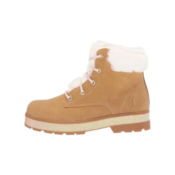 NEW SKECHERS girl's street glitz boot in chestnut