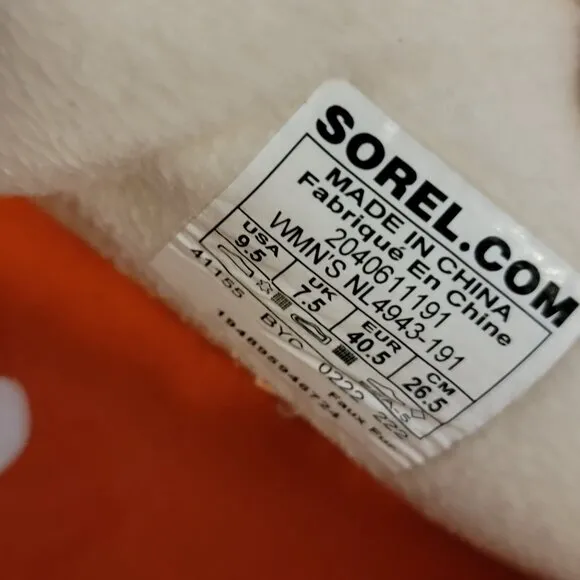 New Sorel Out N About III Boots Puffy Zip Women 9.5 Winter Snow Retro Cozy Warm