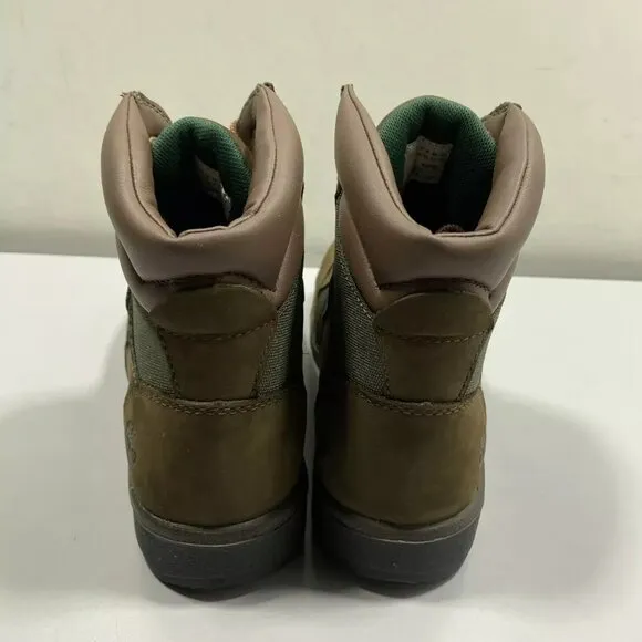 NEW TIMBERLAND Boys Field Boots Size 6.5 Lightweight Round Toe Leather Brown