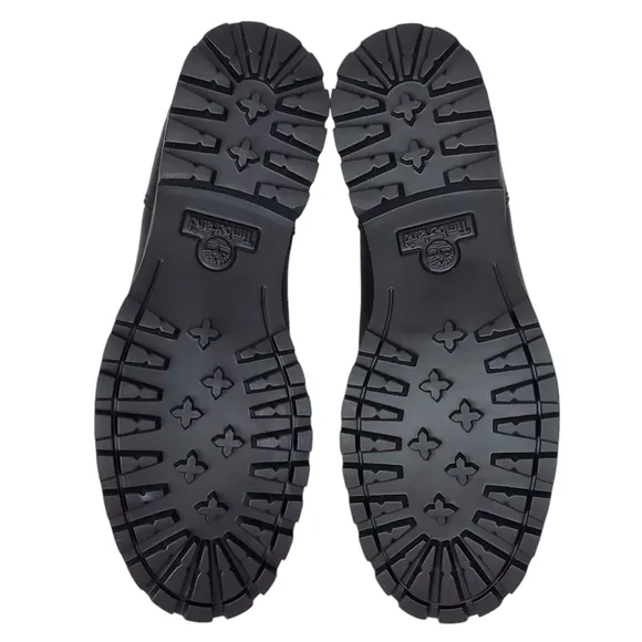 New Timberland Ellendale leather hiker boots black lace up block heel outdoor