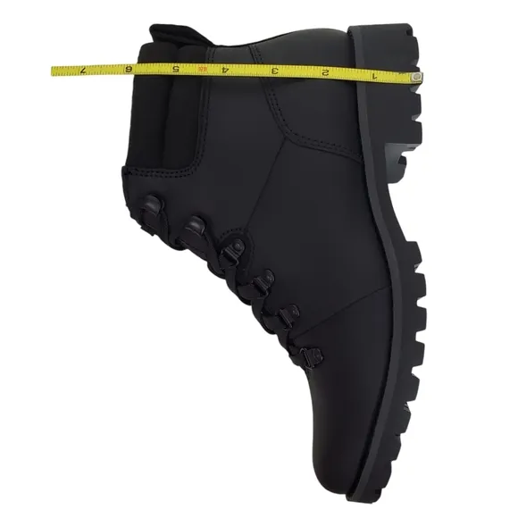 New Timberland Ellendale leather hiker boots black lace up block heel outdoor