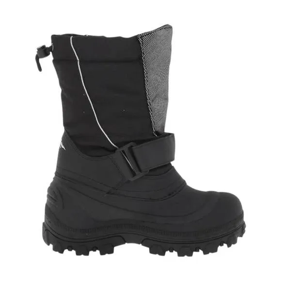 NEW TUNDRA kid's quebec boots in black/silver