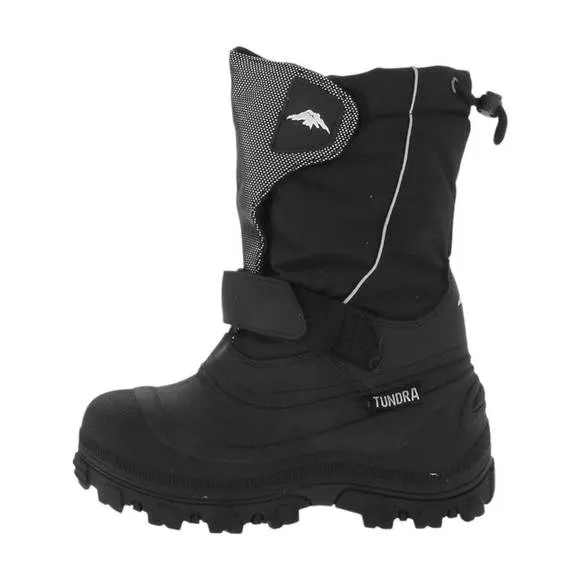 NEW TUNDRA kid's quebec boots in black/silver