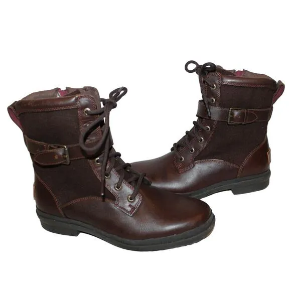 NEW UGG WOMEN'S HAPSBURG WATERPROOF‎ HAPSBURG BROWN HIKER SNOW BOOTS 7