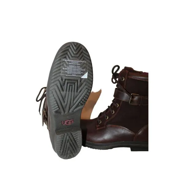 NEW UGG WOMEN'S HAPSBURG WATERPROOF‎ HAPSBURG BROWN HIKER SNOW BOOTS 7