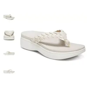 New Vionic Kenji Cream Platform Comfort Sandal Women's US size 10