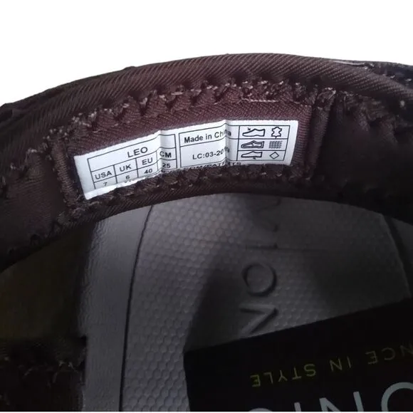 New! Vionic Velcro Adjustable Canoe Leo Men's Brown Leather Strap Sandal