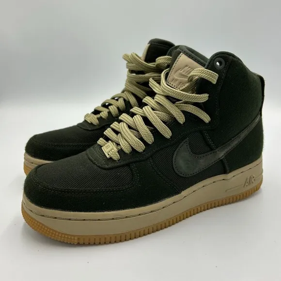 Nike Air Force 1 High Utility Shoes Women's 6 Olive Sequoia Green Excellent Cond