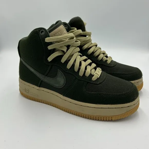 Nike Air Force 1 High Utility Shoes Women's 6 Olive Sequoia Green Excellent Cond