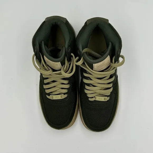 Nike Air Force 1 High Utility Shoes Women's 6 Olive Sequoia Green Excellent Cond
