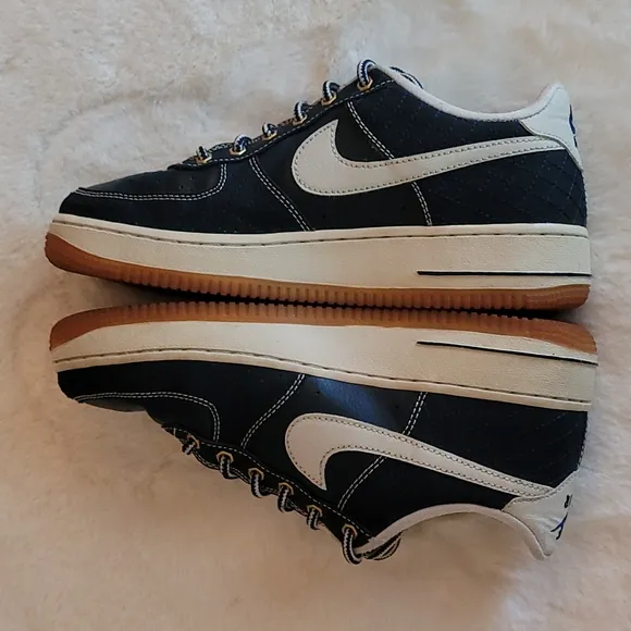 Nike Air Force One Blue Obsidian White Bone 2015 Casual Shoes Youth 6.5