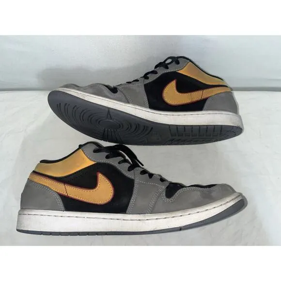 Nike Air Jordan 1 Low SE Black Orange Grey Shoes Sneakers Mens size US 10.5