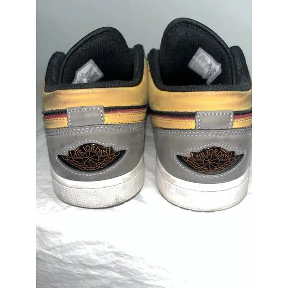 Nike Air Jordan 1 Low SE Black Orange Grey Shoes Sneakers Mens size US 10.5