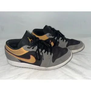 Nike Air Jordan 1 Low SE Black Orange Grey Shoes Sneakers Mens size US 10.5