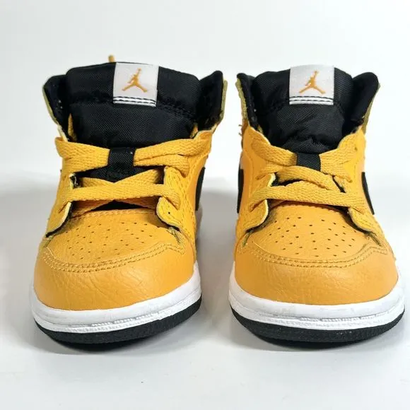 Nike Air Jordan 1 Mid Baby Size 5C Yellow Athletic Shoes Sneakers 640735-700