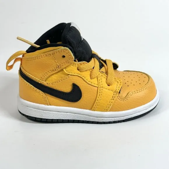 Nike Air Jordan 1 Mid Baby Size 5C Yellow Athletic Shoes Sneakers 640735-700