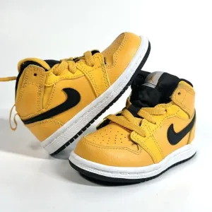 Nike Air Jordan 1 Mid Baby Size 5C Yellow Athletic Shoes Sneakers 640735-700