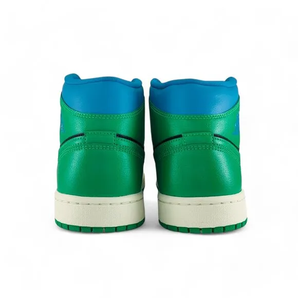 Nike Air Jordan 1 Mid Lucky Green Aquatone Women's Shoes Sneakers BQ6472-033