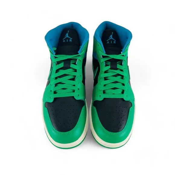 Nike Air Jordan 1 Mid Lucky Green Aquatone Women's Shoes Sneakers BQ6472-033