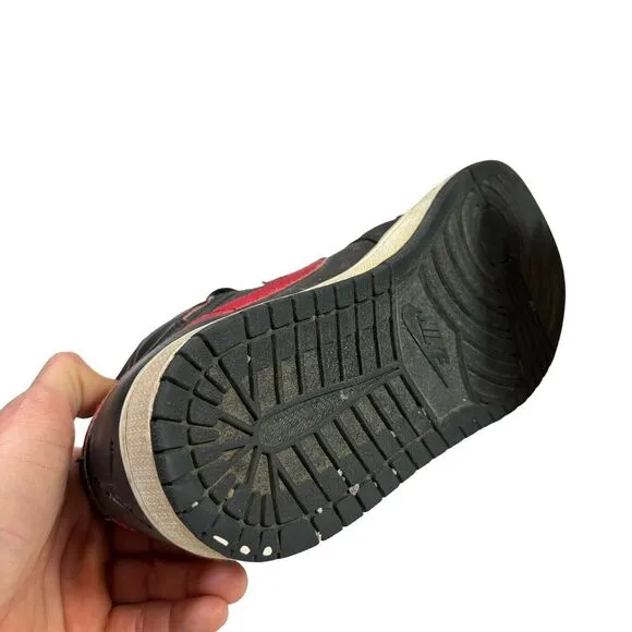 Nike Air Jordan 1 Mid Retro Black Red Men‎ Sneaker Shoes 554724-009 Size 9