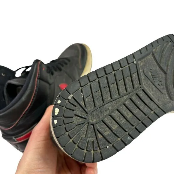 Nike Air Jordan 1 Mid Retro Black Red Men‎ Sneaker Shoes 554724-009 Size 9