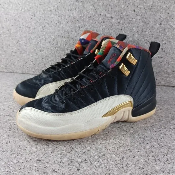 Nike Air Jordan 12 Retro Chinese New Year Sneakers Youth 4.5 Youth Shoes