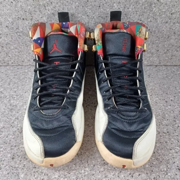 Nike Air Jordan 12 Retro Chinese New Year Sneakers Youth 4.5 Youth Shoes