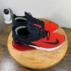 Nike Air Max 270 Flyknit Bred Red Mens Size 8 Shoes Sneakers AO1023-601