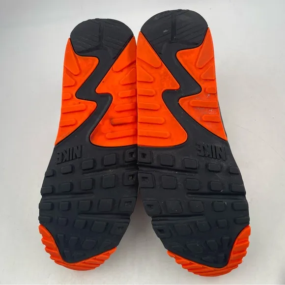 Nike Air Max ‘90 Recraft Size 10 Summit White Orange Grey Black Running Shoes