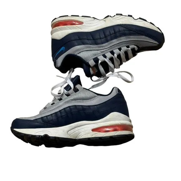 Nike Air Max 95 Midnight Youth Sneaker Shoes Leather Black Gray Size 4.5Y