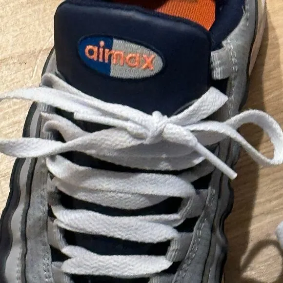 Nike Air Max 95 Midnight Youth Sneaker Shoes Leather Black Gray Size 4.5Y